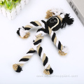 Durable chew rope toy tennis ball